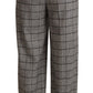 Dolce & Gabbana Elegant High Waist Straight Trousers In Grey