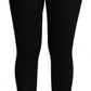 Dolce & Gabbana Black High Waist Cashmere Tights Pants