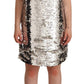 MSGM Elegant Sequined Boat Neck Mini Dress