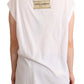 Dolce & Gabbana Elegant White Motive Print Tank Top