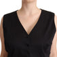 Dolce & Gabbana Chic Buttoned Black Waistcoat