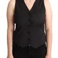 Dolce & Gabbana Elegant Black Wool Blend Waistcoat Vest Top