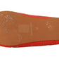 Chloé Elegant Orange Leather Flat Shoes