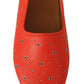 Chloé Elegant Orange Leather Flat Shoes