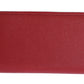 Dolce & Gabbana Elegant Red Leather Continental Wallet