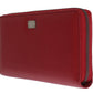 Dolce & Gabbana Elegant Red Leather Continental Wallet