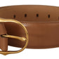 Dolce & Gabbana Elegant Gold Buckle Leather Belt