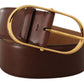 Dolce & Gabbana Elegant Oval Buckle Leather Belt