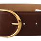 Dolce & Gabbana Elegant Oval Buckle Leather Belt