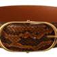 Dolce & Gabbana Elegant Python Skin Leather Belt