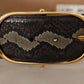 Dolce & Gabbana Elegant Snakeskin Belt with Gold Oval Buckle