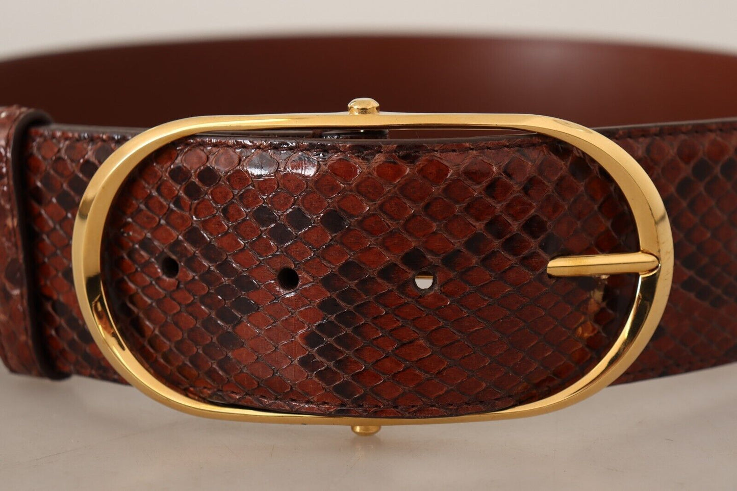 Dolce & Gabbana Elegant Python Snake Skin Leather Belt