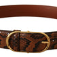 Dolce & Gabbana Elegant Leather Belt with Gold Buckle