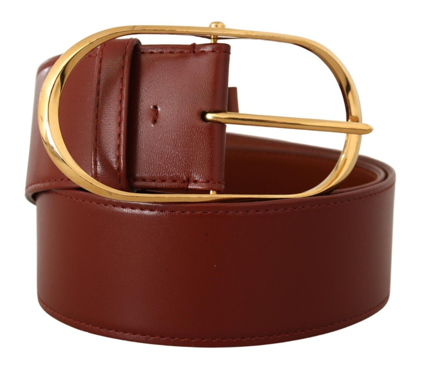 Dolce & Gabbana Elegant Gold Buckle Leather Belt