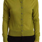 Dolce & Gabbana Apple Green Cashmere Cardigan - Luxe Comfort