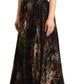 Dolce & Gabbana Floral Silk Off-Shoulder Long Dress