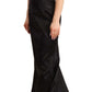 Dolce & Gabbana Elegant Black Strapless Mermaid Dress