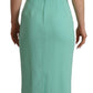 Dolce & Gabbana Mint Green Sheath Dress with Square Neck