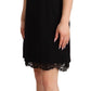 Dolce & Gabbana Elegant Lace Detail Mini Dress in Black