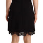 Dolce & Gabbana Elegant Lace Detail Mini Dress in Black