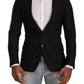 Dolce & Gabbana Elegant Floral Martini Black Blazer