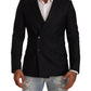 Dolce & Gabbana Elegant Black Dotted Formal Blazer