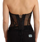 Dolce & Gabbana Elegant Black Viscose Corset Top