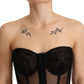 Dolce & Gabbana Elegant Black Viscose Corset Top