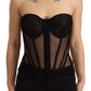 Dolce & Gabbana Elegant Black Viscose Corset Top