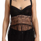 Dolce & Gabbana Elegant Black Silk Lingerie Chemise