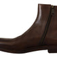 Dolce & Gabbana Elegant Brown Chelsea Formal Boots