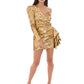 Elisabetta Franchi Glistening Gold Sequin Evening Dress