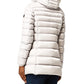 Refrigiwear Chic White Padded Down Jacket with Fur Hood