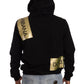 Dolce & Gabbana Elevate Your Style with a Black Golden-Logo Pullover