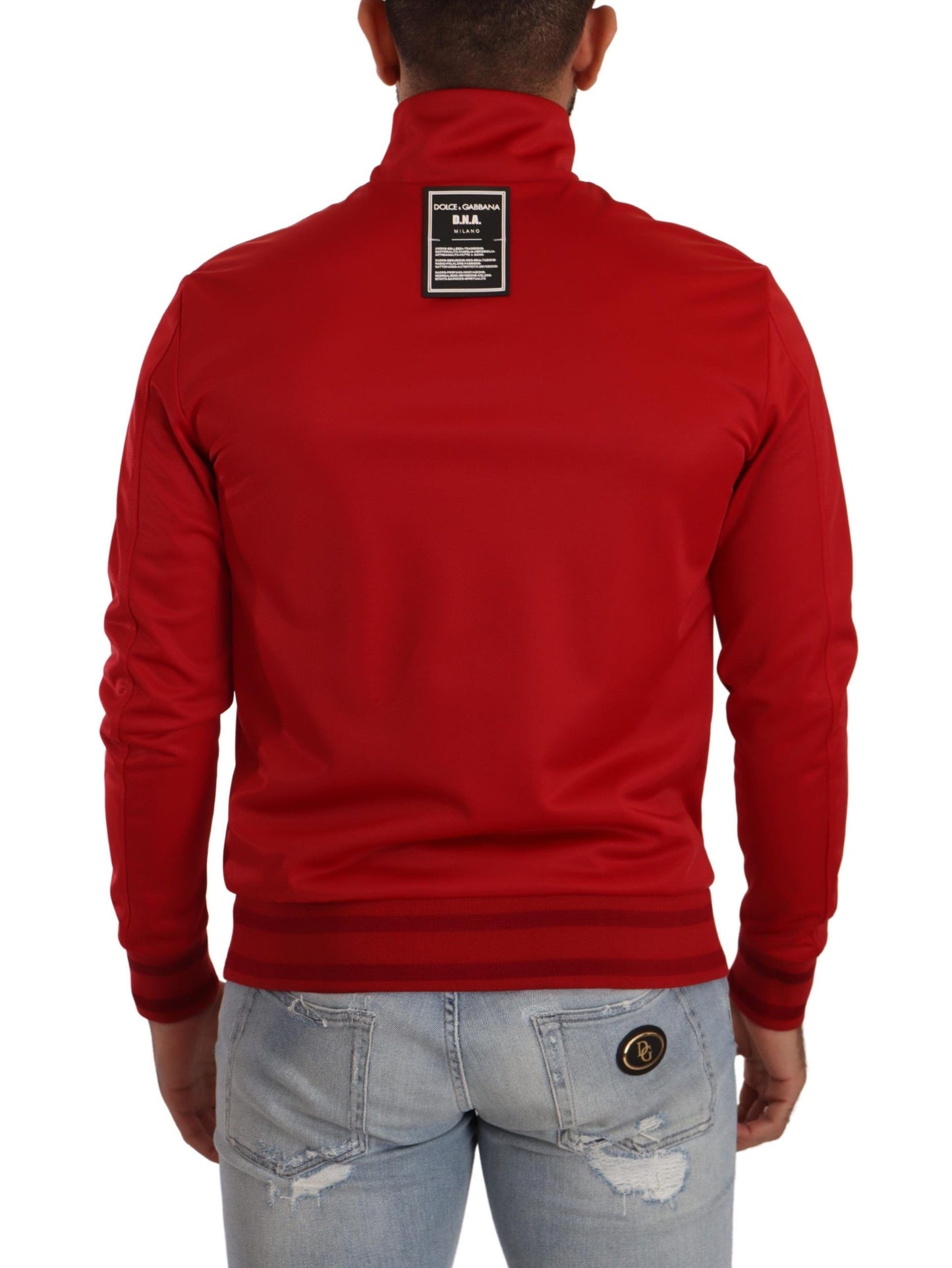 Dolce & Gabbana Stunning Zip Sweater Cardigan in Red