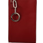 Dolce & Gabbana Red Leather Universal Phone Pocket Case