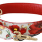 Dolce & Gabbana Floral Embellished Calfskin Shoulder Strap