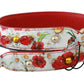 Dolce & Gabbana Floral Embellished Calfskin Shoulder Strap