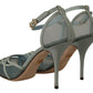 Dolce & Gabbana Elegant Blue Mesh Ankle Strap Sandals