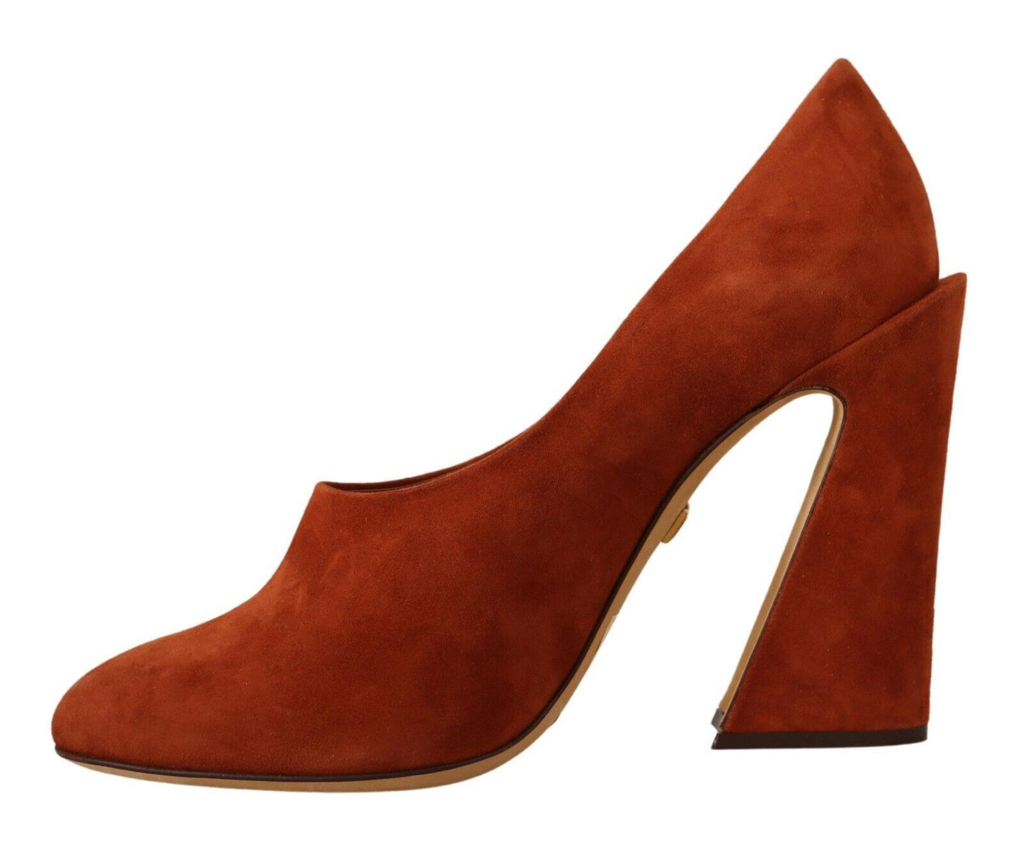 Dolce & Gabbana Elegant Cognac Suede Pumps