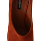 Dolce & Gabbana Elegant Cognac Suede Pumps