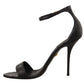 Dolce & Gabbana Elegant Ostrich Leather Ankle Strap Heels