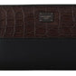 Dolce & Gabbana Elegant Textured Leather Continental Wallet