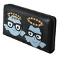 Dolce & Gabbana Elegant Black Leather Zip Wallet