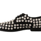 Dolce & Gabbana Crystal-Embellished Leather Formal Flats