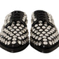 Dolce & Gabbana Crystal-Embellished Leather Formal Flats