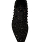 Dolce & Gabbana Elegant Gros Grain Lace-Up Jeweled Flats