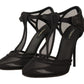 Dolce & Gabbana Elegant Mesh T-Strap Stiletto Pumps