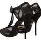 Dolce & Gabbana Elegant Mesh T-Strap Stiletto Pumps