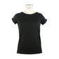 Patrizia Pepe Elegant Crew Neck T-Shirt with Unique Detailing